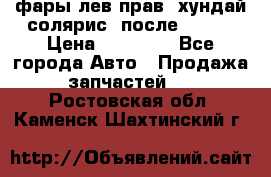 фары лев.прав. хундай солярис. после 2015. › Цена ­ 20 000 - Все города Авто » Продажа запчастей   . Ростовская обл.,Каменск-Шахтинский г.